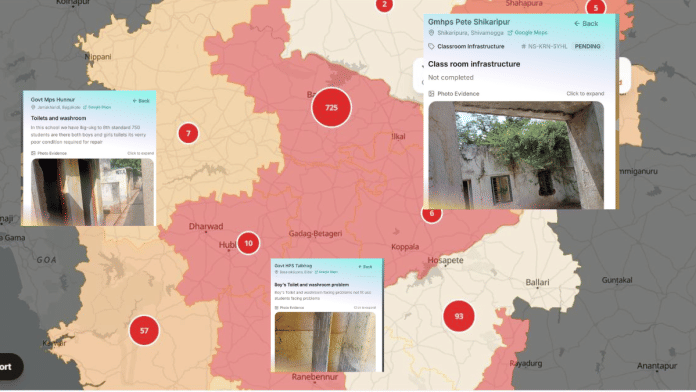 The privately developed Nammashale portal allows anyone to identify problems in a public school, geotag them, and bring them directly to the attention of the authorities | Featured image by Tony Rai | ThePrint
