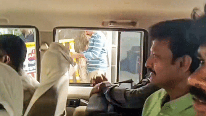 Ex-Tamil Nadu school education minister & DMK leader Anbil Mahesh Poyyamozhi after being arrested by Chennai Central Crime Branch police. | ANI