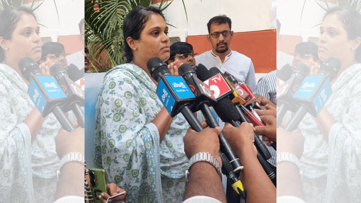 Madhulika, a neighbour of the grieving family, demands immediate justice for baby Aurelia. | Deepika Amirapu/ThePrint