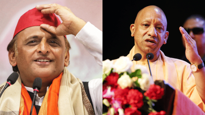 While Akhilesh Yadav didn't for SP candidates in the polls, CM Adityanath canvassed for BJP candidates on every seat. | ANI
