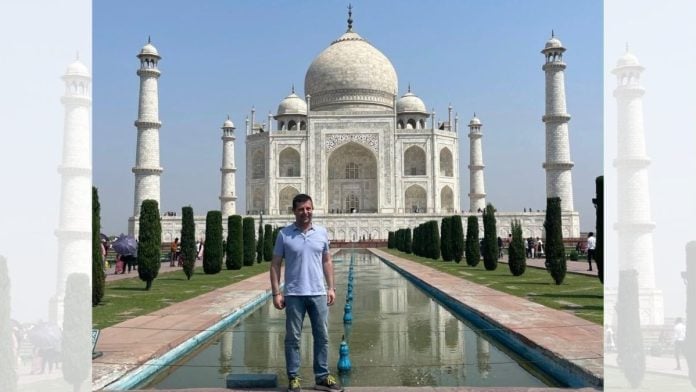 Georgia’s Ambassador to India Vakhtang Jaoshvili at the Taj Mahal in Agra | Photo by special arrangement