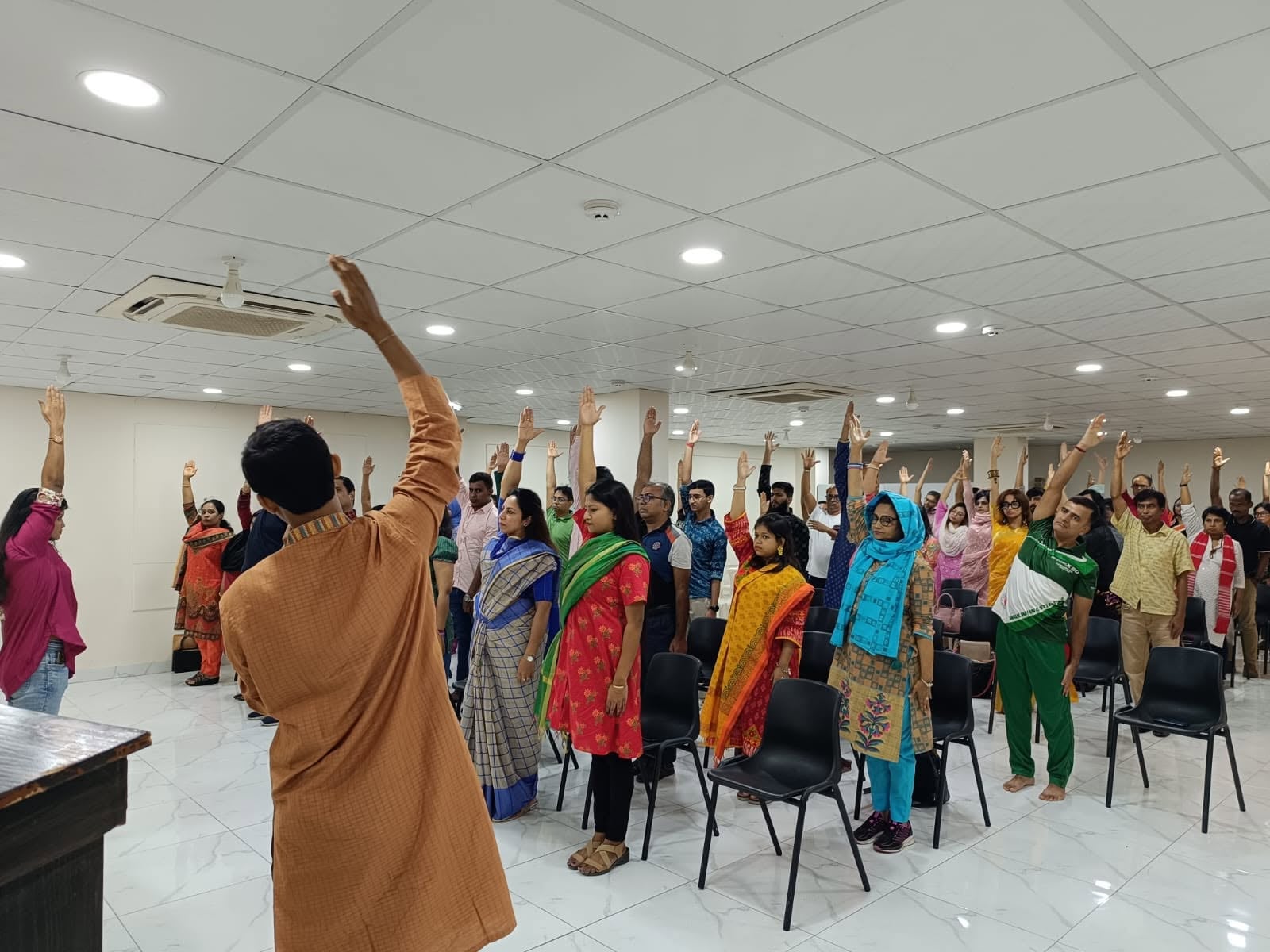 A yoga class in session at the Indira Gandhi Cultural Centre in Dhaka pre-2024 | By special arrangement
