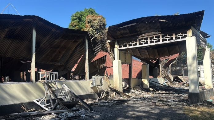 The NHPC office in Pasighat that was allegedly torched by protesters | Vitasta Kaul | ThePrint