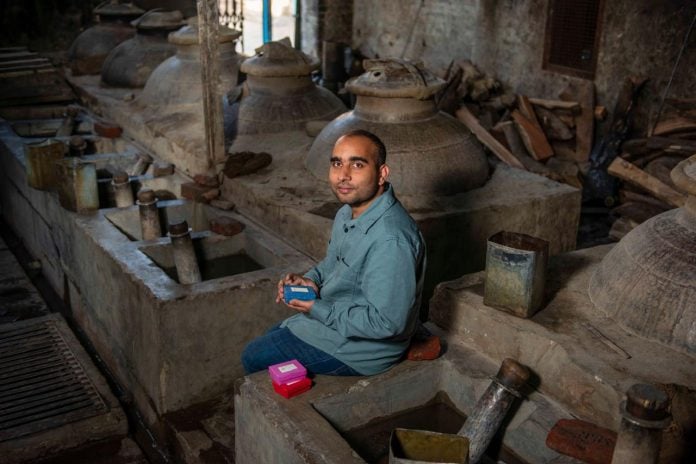 Varun Tandon, co-founder of Boond, at the manufacturing unit in Kannauj Imagfe
