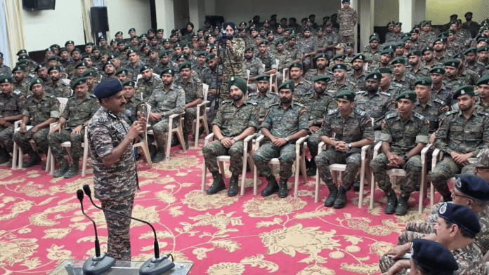 File photo of CRPF chief GP Singh addressing CoBRA commandos during his visit to Manipur | X/@crpfindia