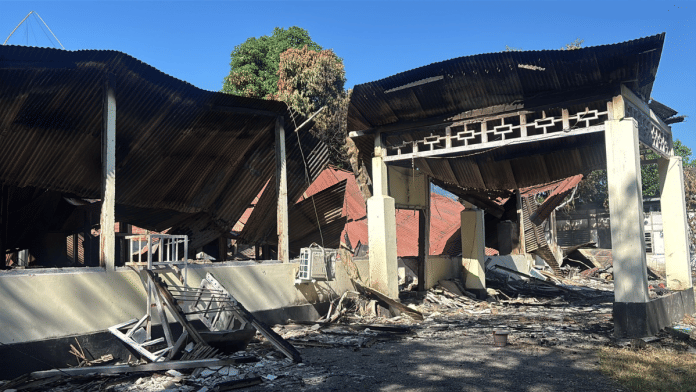 The NHPC office in Pasighat that was allegedly torched by protesters | Vitasta Kaul | ThePrint