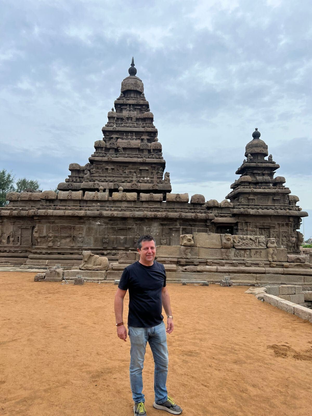 Georgia’s Ambassador to India Vakhtang Jaoshvili at the Shore Temple in Mahabalipuram, Tamil Nadu | Photo by special arrangement