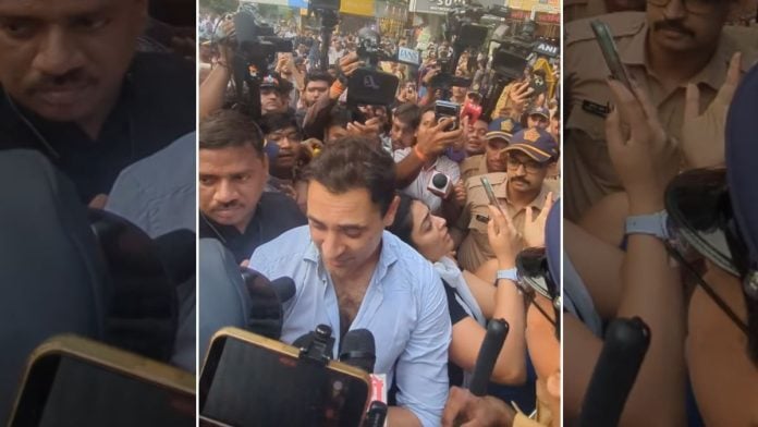 Actor Imran Khan was detained at August Kranti Maidan, Mumbai, on Saturday | Screengrab from video