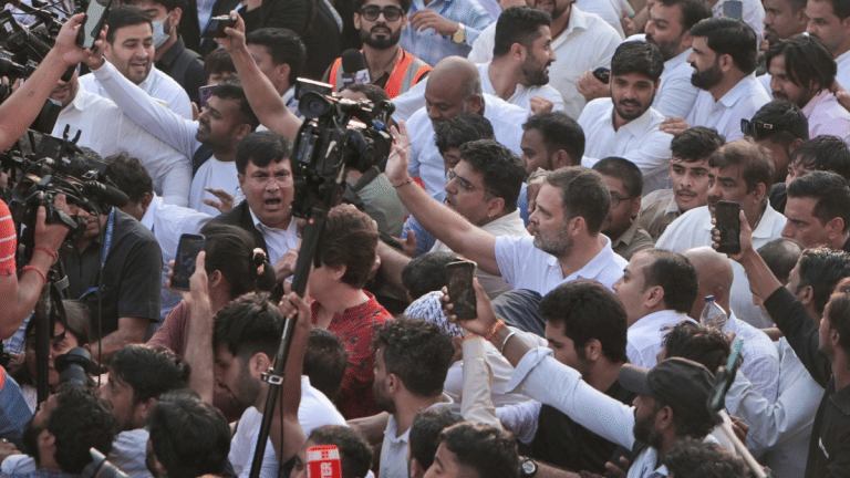INDIA bloc march to SC: Rahul-Priyanka-Neha Bora trio, plea against Gyanesh, a sea of protesters in Delhi