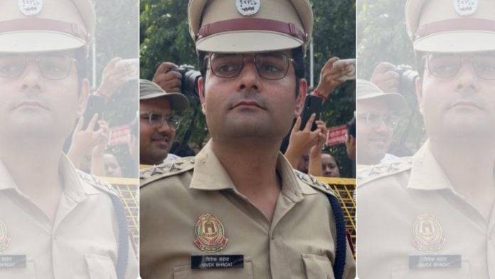File photo of Delhi ACP Vivek Bhagat | X: @MahuaMoitra