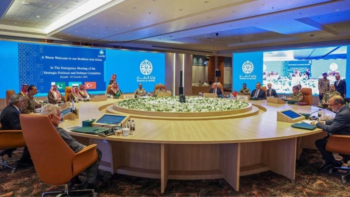The defence and foreign ministers of Pakistan, Saudi Arabia and Turkey held an emergency meeting in Riyadh | X: @kbsalsaud