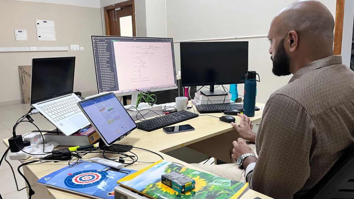 Dr Joson Mathew, a doctor who studied medicine in India and did a postgraduate degree at University College London, is now a PhD student in the department. He is building a patient-specific model of how the kidney functions during heart failure, using tools like linear algebra and probability that are not typically part of a medical degree | Sneha Richhariya/ThePrint
